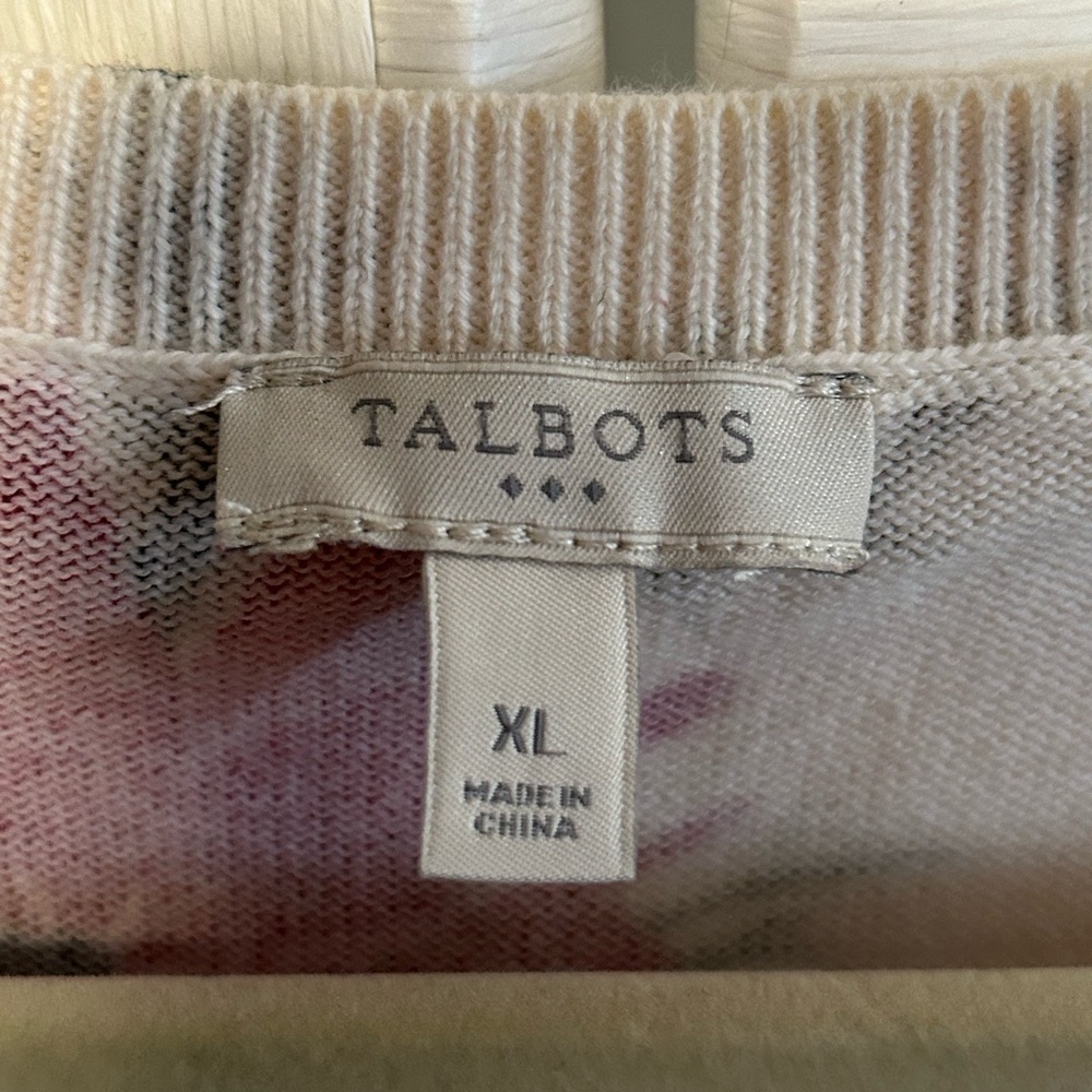 Poinsettia Christmas Cardigan by Talbots - Picture 7 of 9